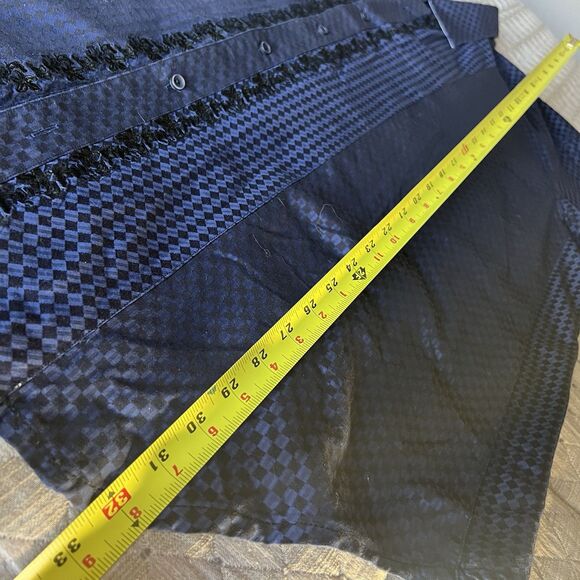 Robert Graham Blue & Black Check Button-Down Shirt Men’s 2XLB Flip Cuff Designer - Picture 13 of 16
